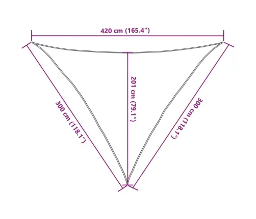 Päikesepuri 160 G/M² Beež 3 X 3 X 4,2 M Hdpe