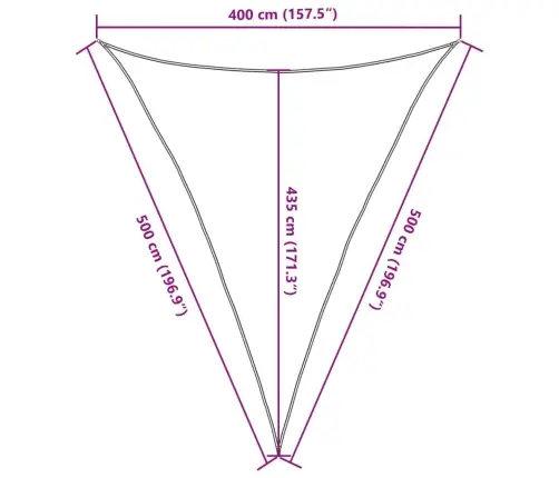 Päikesepuri 160 G/M² Beež, 4 X 5 X 5 M, Hdpe