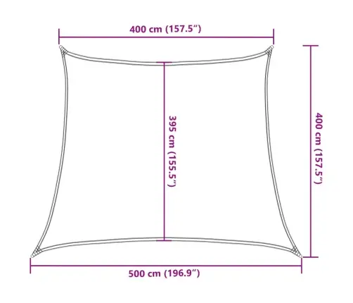 Uždanga Nuo Saulės, Smėlio Spalvos, 4/5X4M, Hdpe, 160G/M²
