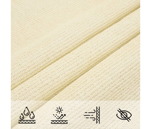 Saulessargs, 160 G/M², Krēmkrāsas, 2X3,5 M, Hdpe Vidaxl