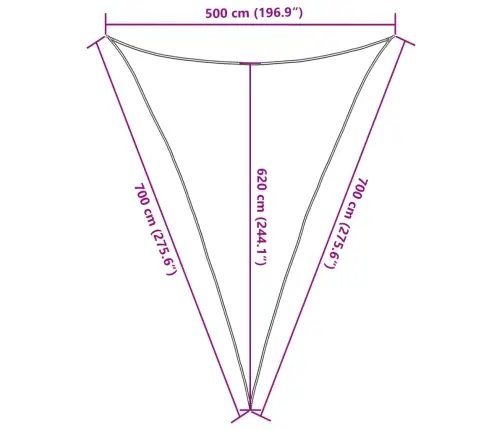 Päikesepuri 160 G/M² Kreemjas 5 X 7 X 7 M, Hdpe