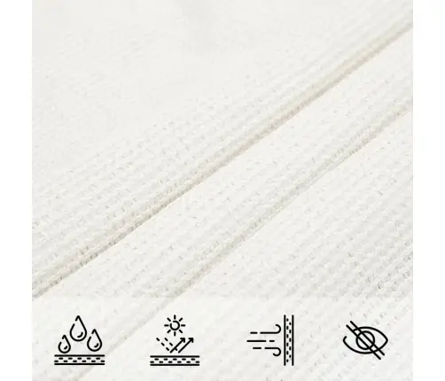 Päikesepuri 160 G/M² Valge, 2 X 2,5 M Hdpe