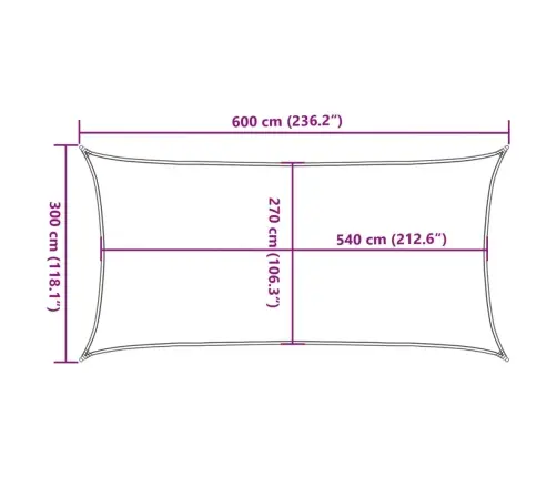 Saulessargs, 160 G/M², Balts, 3X6 M, Hdpe Vidaxl