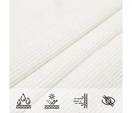 Saulessargs, 160 G/M², Balts, 4X4X4 M, Hdpe Vidaxl