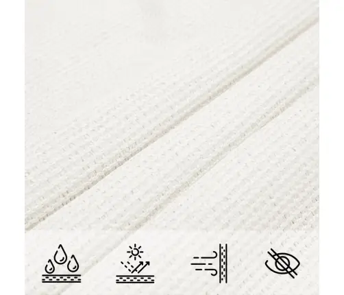 Saulessargs, 160 G/M², Balts, 5X6X6 M, Hdpe Vidaxl