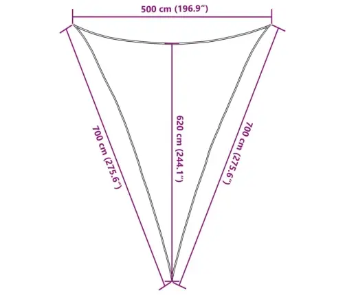 Päikesepuri 160 G/M² Valge 5X7X7 M Hdpe