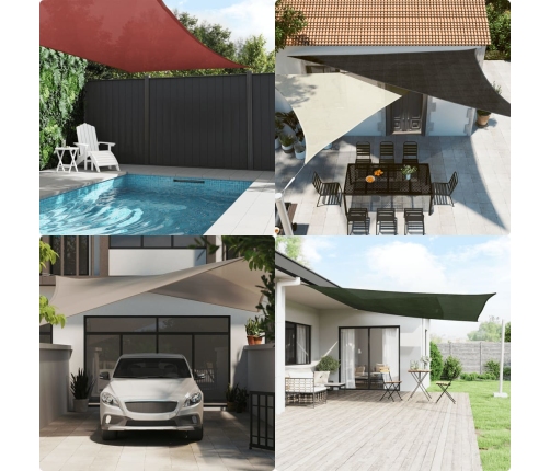 Saulessargs, 160 G/M², Gaiši Zaļš, 3X3X4,2 M, Hdpe Vidaxl