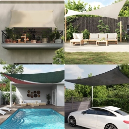 Saulessargs, 160 G/M², Gaiši Zaļš, 3X3X4,2 M, Hdpe Vidaxl