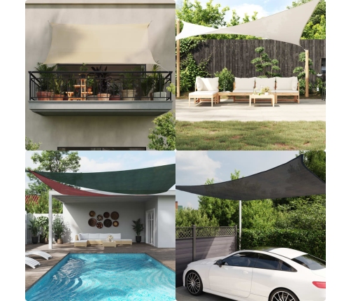 Saulessargs, 160 G/M², Gaiši Zaļš, 5X5X6 M, Hdpe Vidaxl