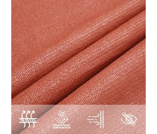 Saulessargs, 160 G/M², Sarkanbrūns, 3X5 M, Hdpe Vidaxl