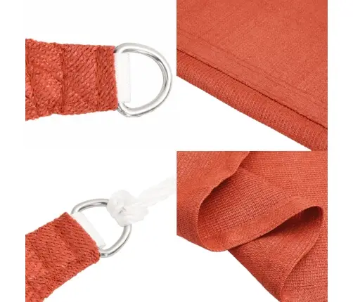 Päikesepuri 160 G/M² Terrakota, 3 X 3 X 3 M, Hdpe