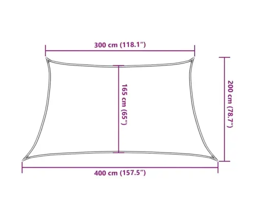Saulessargs, 160 G/M², Sarkanbrūns, 3/4X2 M, Hdpe Vidaxl