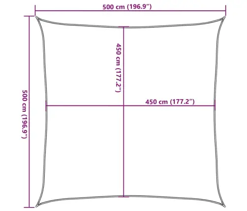 Saulessargs, 160 G/M², Pelēkbrūns, 5X5 M, Hdpe Vidaxl