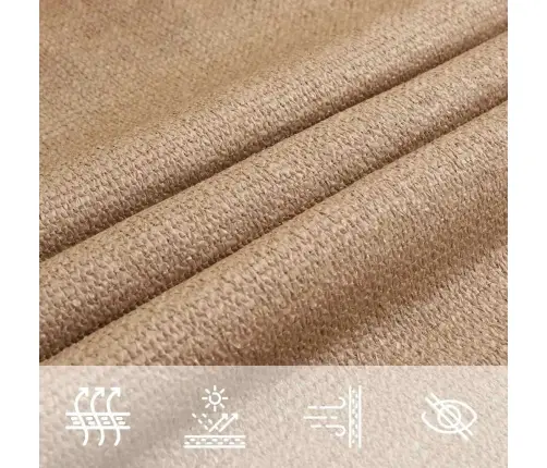 Päikesepuri 160 G/M², Pruunikashall, 3,5 X 3,5 X 4,9 M, Hdpe