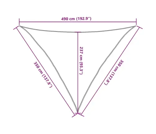 Päikesepuri 160 G/M², Pruunikashall, 3,5 X 3,5 X 4,9 M, Hdpe