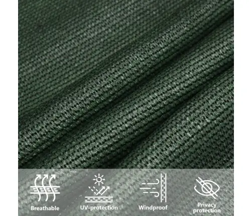 Päikesepuri 160 G/M² Tumeroheline 2,5 X 2,5 M Hdpe