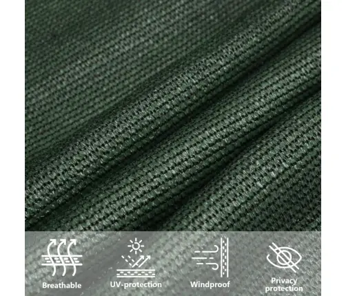 Saulessargs, 160 G/M², Tumši Zaļš, 3X3 M, Hdpe Vidaxl