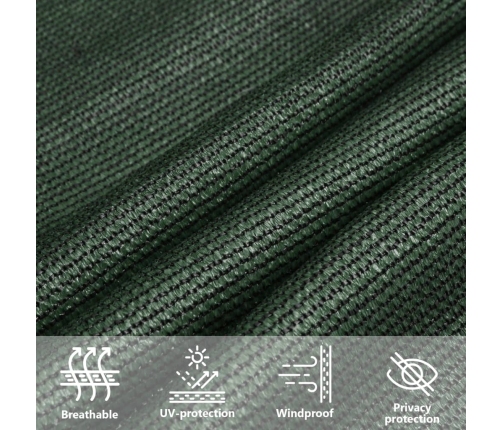 Saulessargs, 160 G/M², Tumši Zaļš, 4X4 M, Hdpe Vidaxl