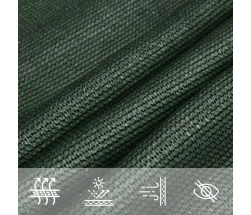 Saulessargs, 160 G/M², Tumši Zaļš, 3X4,5 M, Hdpe Vidaxl