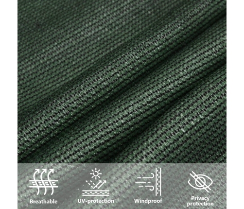 Saulessargs, 160 G/M², Tumši Zaļš, 3X6 M, Hdpe Vidaxl