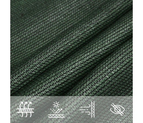 Uždanga Nuo Saulės, Tamsiai Žalia, 3,5X4,5M, Hdpe, 160G/M²