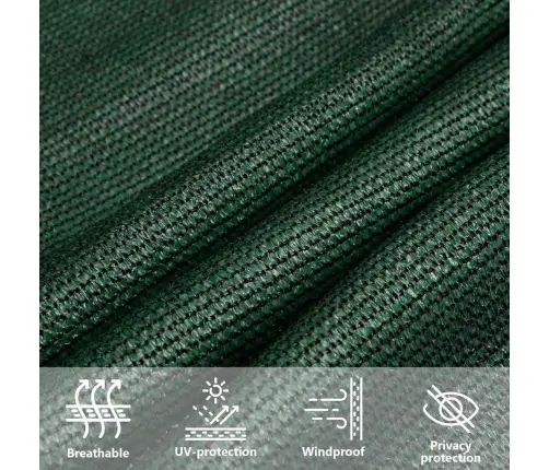 Saulessargs, 160 G/M², Tumši Zaļš, 4X6 M, Hdpe Vidaxl