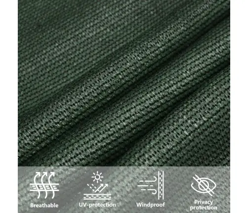 Päikesepuri, 160 G/M², Tumeroheline, 2,5 X 2,5 X 3,5 M, Hdpe