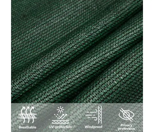 Saulessargs, 160 G/M², Tumši Zaļš, 5X7X7 M, Hdpe Vidaxl