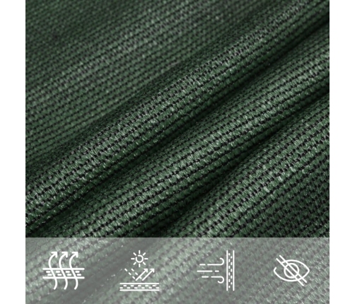Uždanga Nuo Saulės, Tamsiai Žalia, 4/5X4M, Hdpe, 160G/M²