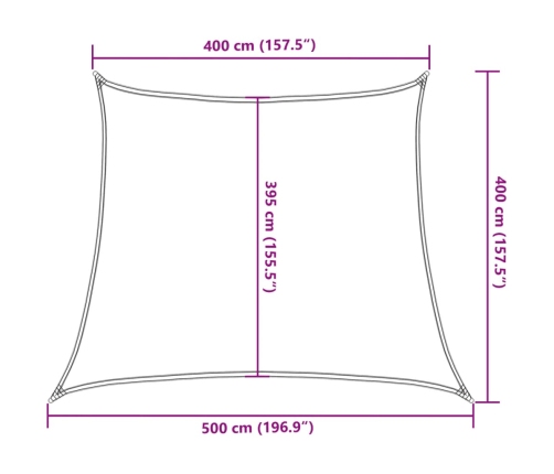 Uždanga Nuo Saulės, Tamsiai Žalia, 4/5X4M, Hdpe, 160G/M²