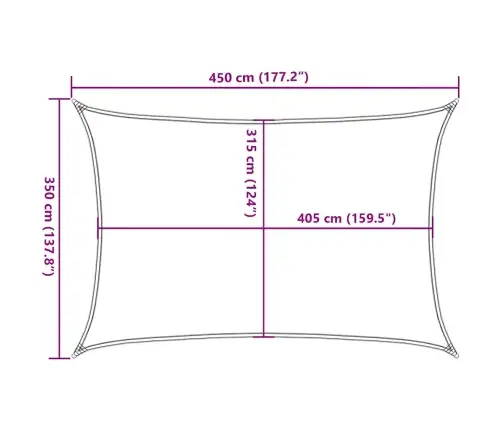 Burė Nuo Saulės, Mėlynos Spalvos, 3,5X4,5M, Hdpe, 160G/M²