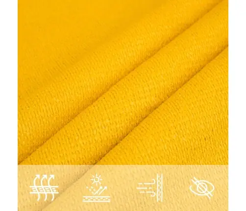 Saulessargs, 160 G/M², Taisnstūra, Dzeltens, 5X7 M, Hdpe Vidaxl