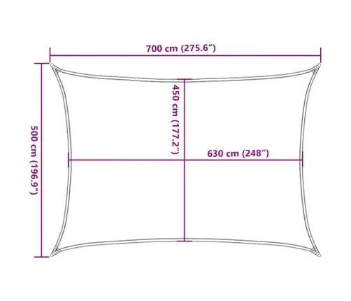 Saulessargs, 160 G/M², Taisnstūra, Dzeltens, 5X7 M, Hdpe Vidaxl