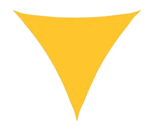 Saulessargs, 160 G/M², Dzeltens, 3,6X3,6X3,6 M, Hdpe Vidaxl