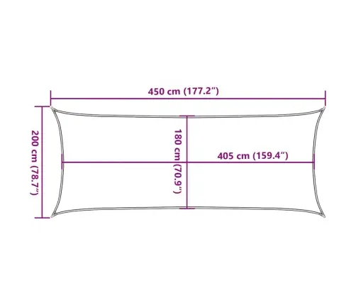 Päikesepuri 160 G/M² Punane 2 X 4,5 M Hdpe