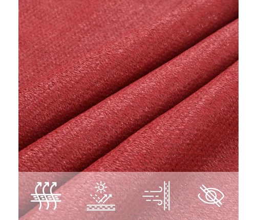 Saulessargs, 160 G/M², Sarkans, 3X4,5 M, Hdpe Vidaxl