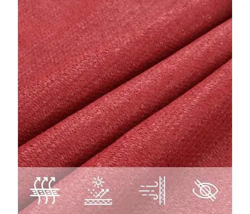 Uždanga Nuo Saulės, Raudonos Spalvos, 3,5X4,5M, Hdpe, 160G/M² Uždanga Nuo Saulės, Raudonos Spalvos, 3,5X4,5M, Hdpe, 160G/M²