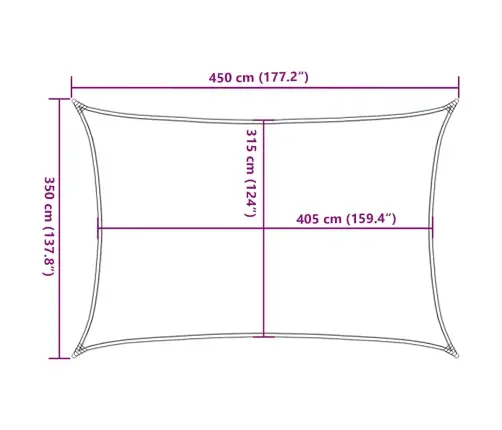 Uždanga Nuo Saulės, Raudonos Spalvos, 3,5X4,5M, Hdpe, 160G/M² Uždanga Nuo Saulės, Raudonos Spalvos, 3,5X4,5M, Hdpe, 160G/M²