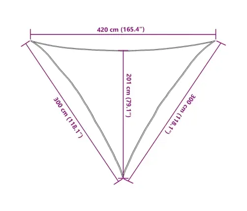Saulessargs, 160 G/M², Oranžs, 3X3X4,2 M, Hdpe Vidaxl