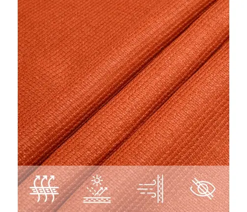 Päikesepuri 160 G/M² Oranž 4 X 4 X 5,8 M Hdpe