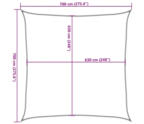 Saulessargs, 160 G/M², Melns, 7X7 M, Hdpe Vidaxl