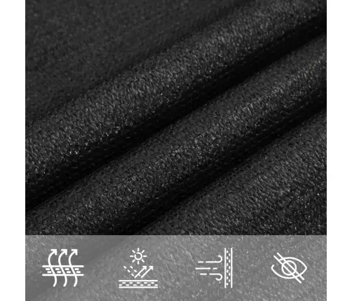 Saulessargs, 160 G/M², Melns, 2,5X3,5 M, Hdpe Vidaxl