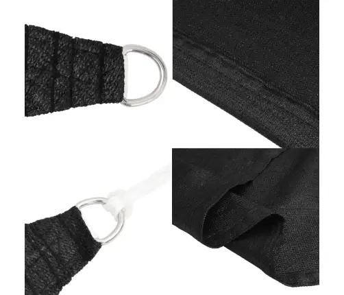 Päikesepuri, 160 G/M², Must, 2,5 X 5 M, Hdpe