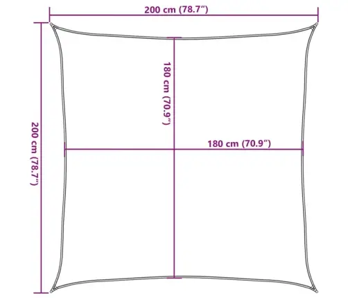 Saulessargs, 160 G/M², Brūns, 2X2 M, Hdpe Vidaxl Saulessargs, 160 G/M², Brūns, 2X2 M, Hdpe Vidaxl