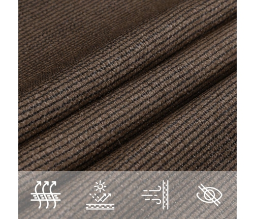 Saulessargs, 160 G/M², Brūns, 4X4 M, Hdpe Vidaxl