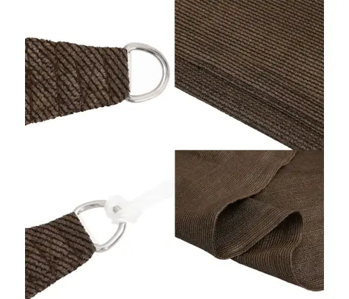 Päikesepuri, 160 G/M², Pruun, 5 X 5 M, Hdpe