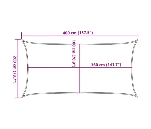 Päikesepuri 160 G/M² Pruun, 2 X 4 M, Hdpe