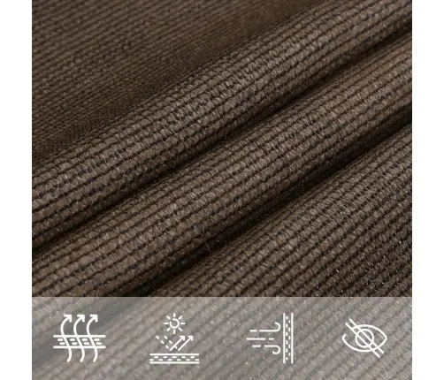 Saulessargs, 160 G/M², Brūns, 3X4 M, Hdpe Vidaxl