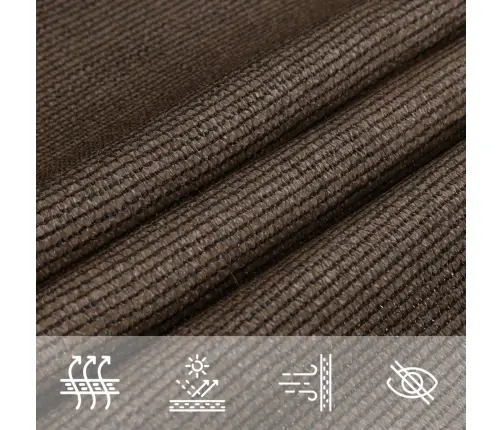 Saulessargs, 160 G/M², Brūns, 3,6X3,6X3,6 M, Hdpe Vidaxl