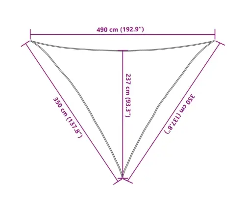 Päikesepuri 160 G/M² Pruun, 3,5 X 3,5 X 4,9 M, Hdpe